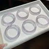 Pulseira de Calcedônia Violeta Natural, Branca com Ágata Roxa, Pulseira de Calcedônia Violeta Tipo Gelo, Pulseira de Jade Lavanda
