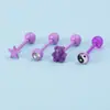Barra para piercing de cuerpo humano transfronteriza, piercing acrílico para la lengua, acero inoxidable, joyería de Halloween, adornos perforados para la lengua al por mayor