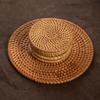 Vietnam Rattan Coaster Tapete de isolamento térmico Tapete tecido à mão Placemat Anti-Perm Mat Outono Rattan Round Tea Pot Mat Tea Set Acessórios