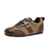 Zapatillas de entrenamiento alemanas retro de suela gruesa para mujer, nuevo modelo otoño 2026, zapatillas deportivas casual de suela blanda con aumento interno de altura, zapatillas blancas