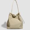 Bolsa Transversal de Ombro Cor Sólida Coreana, Bolsa de Compras Portátil Diária, Bolsa Tote de Nylon Impermeável de Grande Capacidade, Pode Ser Personalizada