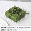 Caja de Embalaje para Joyería Clásica Estampada Verde Pequeña Fresca Lazo Anillo Aretes Collar Cubierta Cielo y Tierra Caja de Regalo