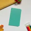 Divisor de Página para Carpeta de 6 Agujeros Verde Casual Núcleo Interior Página Interior 6 Páginas PP Divisor de Página A6 Manual