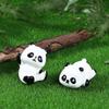 Panda Rojo Animal Creativo Adornos para Coche Jardinería Paisajismo Micro Paisaje Decoraciones DIY Resina Pequeños Accesorios Miniatura