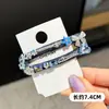 Pinza para el pelo de mezclilla azul coreana con lazo Pinza lateral de strass elegante Pinza para flequillo Pinza simple Bb Pinza para el pelo Tocado para mujer