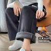 Pantalones de pierna ancha de cintura alta para mujer talla grande con efecto adelgazante para mujeres talla grande, pantalones casuales negros de longitud completa