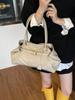 Bolsa Tote de Ombro Grande Capacidade Estilo Preguiçoso para Mulheres 2025 Nova Fivela de Travamento Moda Versátil para o Dia a Dia Tendência