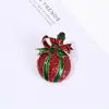 Broche de Navidad Esmalte Bastón Copo de Nieve Accesorio de Regalo Navideño Suéter Cárdigan Bufanda Decoración Versátil