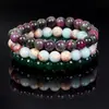 Venta caliente transfronteriza pulsera de piedra natural de 6/8/10 mm amatista cristal rosa ojo de tigre pulsera terminada ventas directas de fábrica