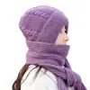 Chapéu de Lã Retro Confortável Novo para Mulheres Outono e Inverno Processamento Personalizado Chapéu de Lã Espessado Chapéu Cachecol Integrado Chapéu de Neve
