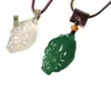 Colgante de Zorro de Calcedonia de Color Natural Ágata Blanca Encanto de Zorro de Nueve Colas para Mujer Accesorio Exquisito Regalo para Mejor Amiga Venta al por Mayor