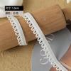 Direto da fábrica 1,2 cm corda elástica de meio anel preto e branco em estoque DIY manual para bagagem feminina elástico