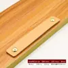 Manija de Cuero para Puerta de Gabinete de Muebles, Manija de Cuero para Maleta, Manija de Cajón de Gabinete, Manija de Gabinete de Cuero Marrón-Negro