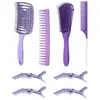 Conjunto Popular de Ferramentas para Penteado, Pente de Malha Oca, Borrifador Contínuo, Presilha Jacaré, Elástico de Cabelo, Pente Específico para Salão