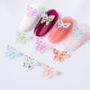 Joyería de mariposa para uñas impresión y teñido tridimensional color elfo resina decoraciones de uñas accesorios Joyería de uña cigarra Jinling