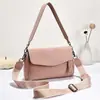 Elegante y versátil, bolso cuadrado pequeño de solapa clásico de moda, bolso cruzado de hombro de moda estética para mujer