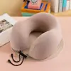 Almohada de Viaje en Forma de U para el Cuello, Almohada Portátil para Avión, Reposacabezas para el Cuello de Coche, para Dormir en Viajes Largos, Almohada Cervical en Forma de U para Trenes de Alta Velocidad
