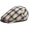 Boina para Hombre y Mujer, Gorra de Pico a Cuadros Retro para Primavera y Otoño, Gorra Artística Británica Adelantada, Sombrero para Proteger del Sol en Exteriores