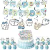 Decoraciones de cumpleaños temáticas de Ghibli transfronterizas, que incluyen pancartas, globos, tela de fondo y vasos y platos de papel desechables
