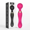 Vibrador de doble cabeza impermeable para todo el cuerpo, multiusos, de rehabilitación, para el orgasmo del punto G, masturbación, masajeador para niñas