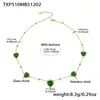 Acero Inoxidable Corazón Cortado Borde de Pan Piedra de Vidrio Bola de Acero Conjunto de Collar Pulsera Aretes Chapado en Oro Real de 18K Que No Se Desvanece