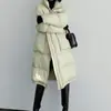 Chaqueta de plumón de ganso blanco al 90%, diseño de alta gama, abrigo de plumón de ganso para invierno, ropa de mujer de longitud media para otoño e invierno 2026