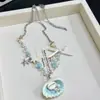 Collar de Cuentas Flor Estrella de Mar Dopamina Estilo Vacaciones en la Costa Cadena para Clavícula Dulce de Moda Accesorio de Diseño de Nicho