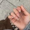 Gatinho Leopardo Fofo Atmosfera Novo Simples Combina com Tudo Ins Francês Feito à Mão Armadura Elegante Nail Art de Alta Qualidade