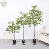 Ins Popular Amazon Decoración de Planta Artificial de Pie Planta Verde Falsa Maceta Adornos Naranjo Sala de Estar Interior