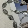Cadena de Cintura Antigua de Metal Plateado Tallado Estilo Étnico Vintage para Faldas y Pantalones de Chicas Atrevidas Cadena Decorativa para Cinturón con Ins de Hanfu