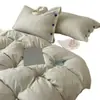 Conjunto de Quatro Peças Jacquard Tingido em Fio Lavado com Botões Coloridos Listrado Estilo Minimalista Novo Outono/Inverno 2026