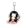 Diseño en Capas Llavero Acrílico de una Pieza Doble Cara Luffy Periférico de Anime Colgante para Mochila En Stock para Dropshipping