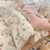 Juego de cama de dibujos animados de algodón puro de cuatro piezas 2025 Nuevo Invierno Ropa de cama para niños Sábanas Cubre edredón Juego de cama de tres piezas para dormitorio