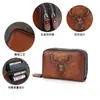Carteira Personalizada em Couro Genuíno com Gravação de Padrão Animal de Alto Padrão, Bolsa de Mão, Bolsa de Ombro, Bolsa de Festa (Clutch), Porta-Cartões Personalização