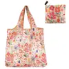 Bolsa de Compras Plegable en Stock, Bolsa Tote Ecológica para Compras de Supermercado, Bolsa de Almacenamiento Tote Portátil Creativa Estampada con Gran Capacidad