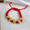 Pulsera de cuerda roja ajustable con forma de dragón festivo de Año Nuevo, estilo chino, elegante, linda, de alta calidad, pulsera versátil para mujer
