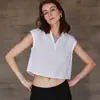Liquidación de Vestido Camisa sin Mangas de Lino para Mujer, Verano Exportación Simple para Viajes al Trabajo Top Azul de Gama Alta