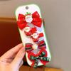 Nuevo Pasador Navideño de Lazo Lindo para Niños Campana Alce Copo de Nieve Pinza de Pico de Pato Traje Regalo de Vacaciones para Estudiantes
