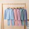 Traje de ropa interior térmica para niños Dejia, pijamas de terciopelo para bebés, ropa de otoño para niños medianos y grandes, pantalones largos para niños y niñas, ropa de hogar de cuello medio
