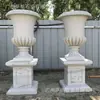 Macetas de Mármol Natural, Macetas de Jardín Talladas en Piedra, Macetas de Piedra Hechas a Medida para Jardines Paisajísticos de Villas