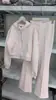 Ropa para Mujer ZR Estilo Europeo y Americano 2025 Primavera Nueva Tela de Doble Cara Sudadera Corta con Decoración de Puntadas Pantalones de Campana de Tela de Doble Cara