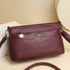 Nuevo Bolso Bandolera Transfronterizo Bolso de Moda para Mujer de Mediana Edad Temperamento Combinable Cuero Suave Gran Capacidad Multicapa Bolso de Hombro Venta al Mayoreo