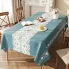 Mantel de Tela Estilo Étnico, Sin Lavar, Mantel Impermeable y a Prueba de Aceite, Mantel de Mesa de Café Estilo Bohemio de Lujo Ligero y de Gama Alta