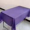 Fornecedor da Fabricante Toalha de Mesa Descartável para Festa Tecido Plástico PE Mesa de Sobremesa de Aniversário Toalha de Mesa Cor Pura 137*183cm