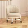 Banqueta de casa com roda universal cadeira pequena banqueta de sofá banquinho pequeno encosto rodízios banqueta móvel banco pequeno de sala