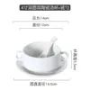Cuenco de sopa blanco puro de estilo occidental simple y creativo con dos asas, taza de sopa, cuenco para sopa, vajilla de cerámica para hornear, cuenco para avena de desayuno, cuenco para postre