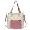 Bolso de hombro nuevo, lindo y fresco, de gran capacidad, bolso cruzado, bolso transparente 2D, bolso para tutoría de estudiantes