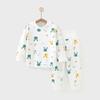 Ropa de otoño para bebé, traje de pantalón largo de algodón, ropa interior para niños, cintura alta con protección para el vientre, otoño e invierno, grueso, pijamas cálidos para niño y niña