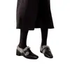 Lan Gui Estilo Retro Francês Cinto Quente Forrado com Lã Fivela Sapatos de Pelo 2026 Inverno Novo Feminino Salto Grosso Sapatos de Algodão