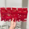 Calcetines Rojos de Nuevo Estilo para Otoño e Invierno, Calcetines Deportivos Rojos de Cintura Media para Hombres y Mujeres, Calcetines Rojos de Algodón para Bodas y Año del Zodiaco, Al Por Mayor en Stock